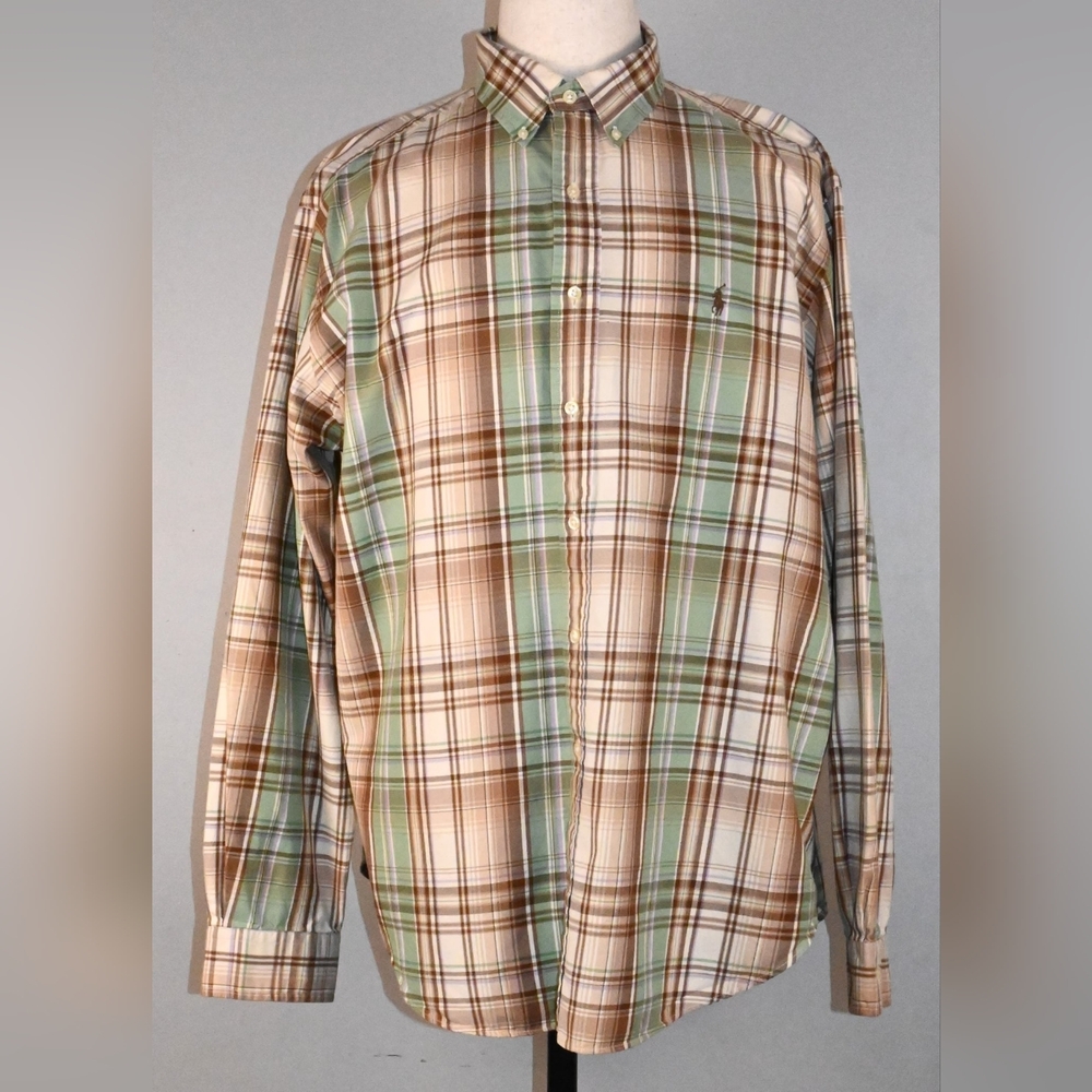 Ralph Lauren Classic Fit XXL Blue Label Pre-Owned Excellent Plaid Button Down